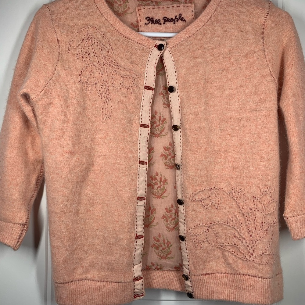 Free People cardigan with beautiful stitching